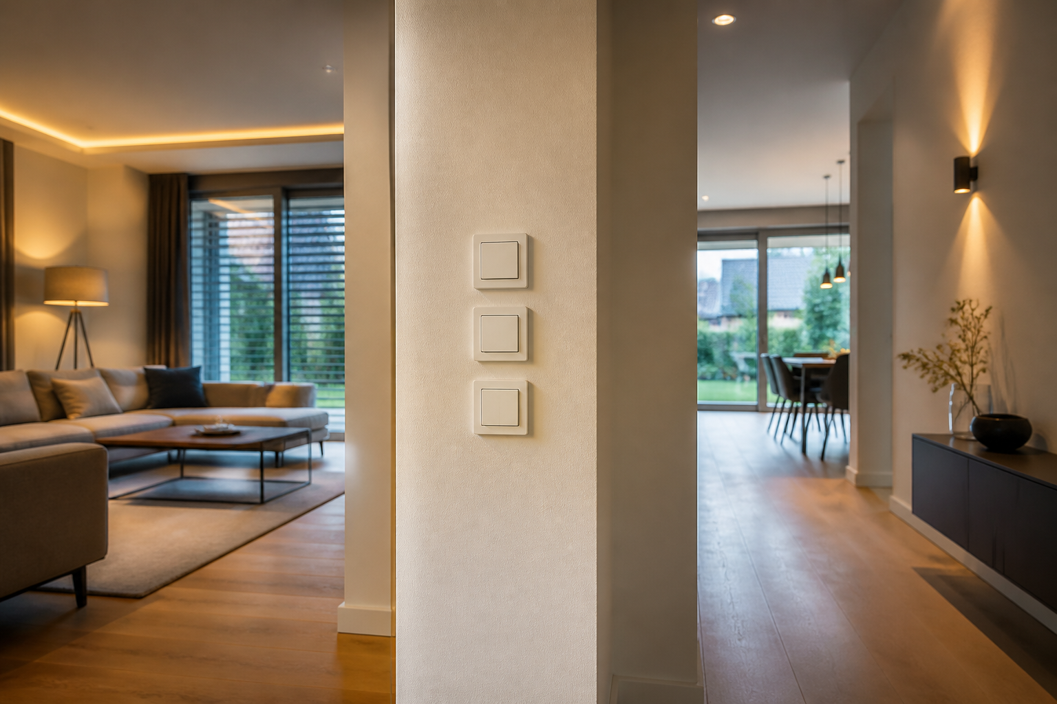 Illustrative Darstellung zum Ratgeberthema Smart Home im Neubau