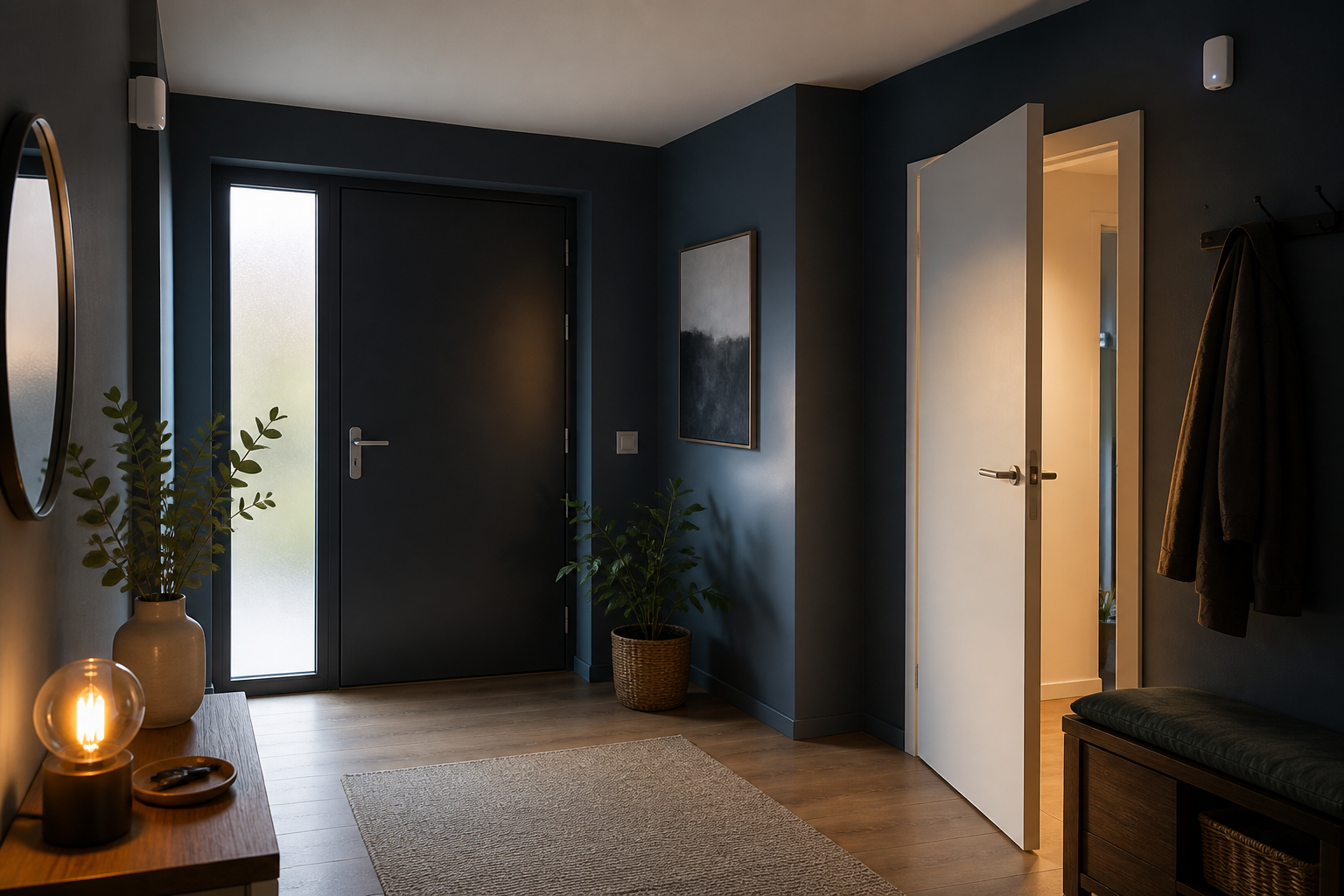 Illustrative Darstellung zum Ratgeberthema Smart Home und Einbruchschutz