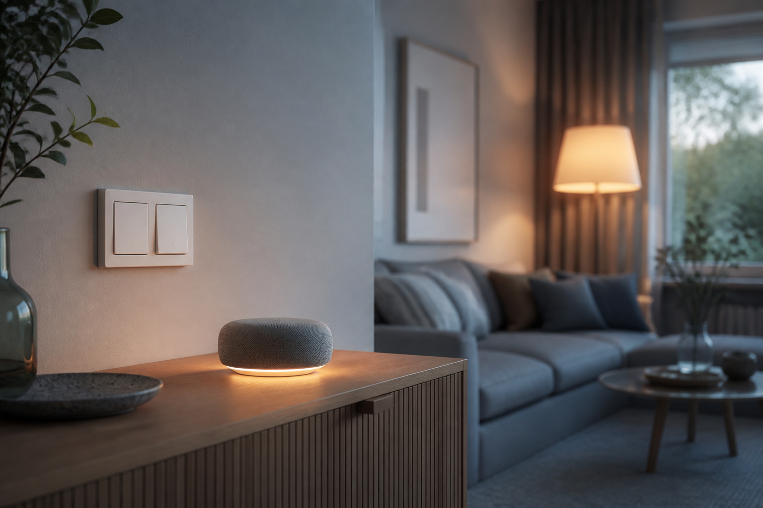 Illustrative Darstellung zum Ratgeberthema Sprachsteuerung im Smart Home